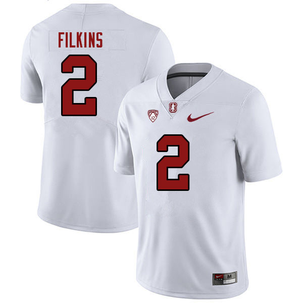 Men #2 Casey Filkins Stanford Cardinal College Football Jerseys Sale-White